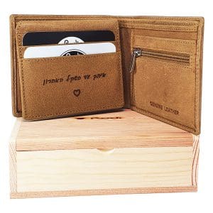 leather wallet with engraving