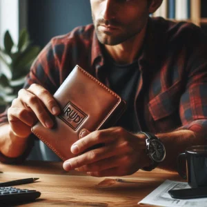 ארנק עם חריטה לגבר