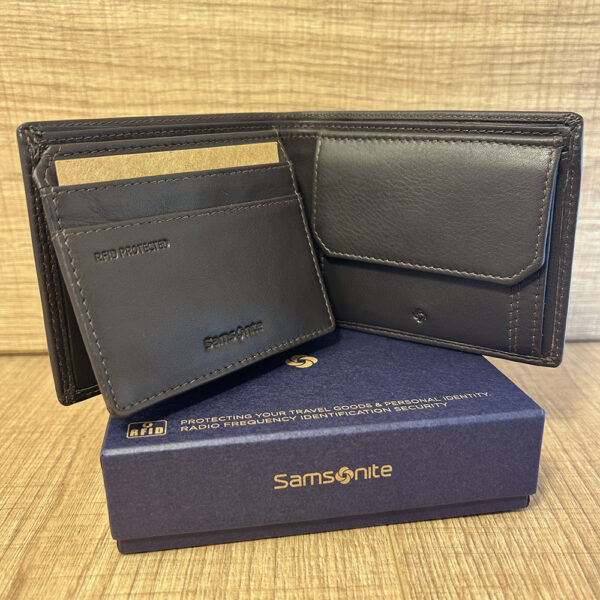 ⁦ארנק Samsonite איכותי לגבר | ניתן לבצע חריטה אישית CT843046⁩ – תמונה ⁦3⁩